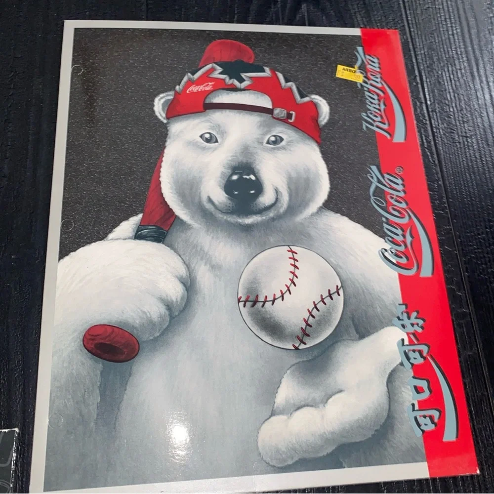 Vintage 1995 Stuart‎ Hall Coca-Cola Polar Bears Pocket 3 Holes Folders Lot 5